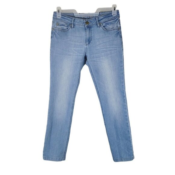DL1961 Jeans Style Angel Sz 28 Mid-Rise Skinny Ankle Bowie Med/Light Wash EUC - Picture 1 of 11